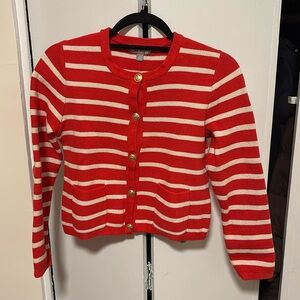 J.Crew Emilie Sweater Red/Cream Size S